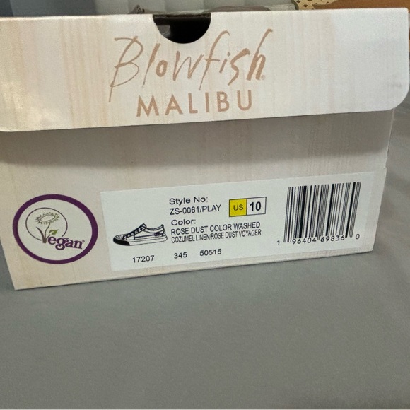 Blowfish Malibu Rose dust Color washed Linen fashion sneakers.Pink size 10 New - Picture 9 of 9